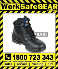 Mongrel Black Low Leg ZipSider Boot Work Boot Victor Footwear Shoe (961020)