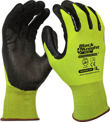 Maxisafe Black Knight Gripmaster Hi-Vis Yellow Synthetic Glove, Nitrile Coated (1 Pair)