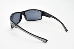 EYRES 4EVER Shiny Black & Silver Frame Grey Lens