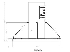 Floor mounted center base plate/sleeve, galvanized steel
