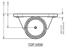 Wall mounted plate/sleeve, stainless steel