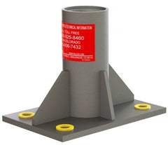 Floor mounted center base plate/sleeve, galvanized steel