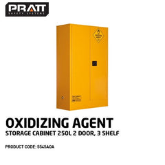 PRATT OXIDIZING AGENT CABINET 250LTR. 2 DOOR, 3 SHELF (5545AOA)