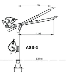 IKAR Fall Arrest Davit Arm Hoist Crane Stainless Steel (41-60) AASS-3 Reach 1250mm