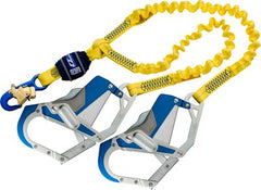 DBI-SALA Force2 Shock Absorbing Lanyards - Webbing Single Tail - Elasticated 2.0m with aluminium double action snap and comfort hook (Z10202580E)