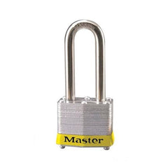 Master Lock Laminated Steel Padlock with Yellow Bumper