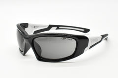 EYRES BERCY Matt Black & White Frame Grey Lens