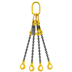 Austlift Grade 80 Chain Sling 16mm 4leg Effective Length C/W Clevis Type Grab Shortner And Clevis Self Locking Hook Tested