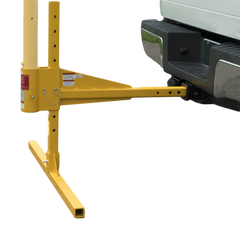 Vehicle hitch mounting bracket/sleeve, plated steel, aluminum leg