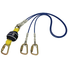 Force2 Shock Absorbing Lanyards Wire Cable Double Tail PVC Coated 2.0m overall length -alt2 (Z12207575WR)