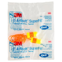 3M E-A-Rsoft SuperFit Corded Earplugs Poly Bag 200 pairs/box (311-1254)