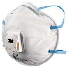 3M P2 Cupped Particulate Respirator with valve (8822) Pk-10