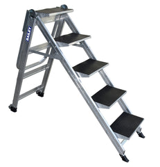 Bailey Ladders Stairway Ladder 5 Step with Safety Rail 150kg Industrial
