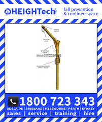 Davit Mast - includes center post, elbow & 18"/24" offset arm (base and hoist sold separately)