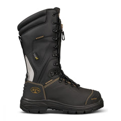 Oliver 350mm Black Laced In Zip Mining Boot - Waterproof (65-791)