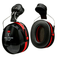 3M PELTOR Optime III Helmet Attach Earmuff H540P3GS/E, Black and Red, Class 5 SLC80 30dB, 10 ea/Case