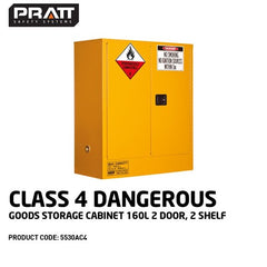 PRATT CLASS 4 DANGEROUS GOODS 160LTR CABINET. 2 DOOR,2 SHELF (5530AC4)