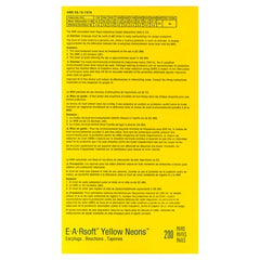 E-A-R soft Yellow Neons Large Uncorded Earplugs, Poly Bag 200 pairs/box (312-1251)