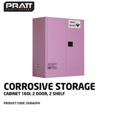 PRATT CORROSIVE CABINET 160LTR 2 DOOR, 2 SHELF (5530ASPH)