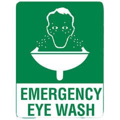 Aero Healthcare Small Metal Emergency Eyewash Sign 30 x 22.5cm