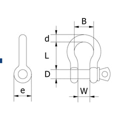 Beaver Red- Brown BS 6.5 ton shackle