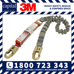Shock Absorbing Elasticated Webbing Lanyard - Single Tail 2.0m