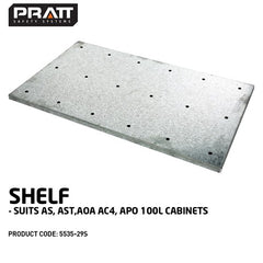 PRATT SHELF. SUITS AS, AST,AOA AC4, APO 100L CABINETS (5535-29S)