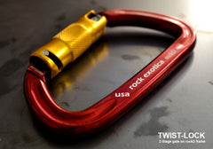 Rock Exotica rockD Twist-Lock Carabiner - 29Kn
