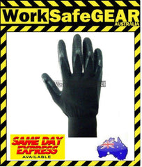 S-M Black Rigger style Glove (Purple Band)
