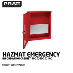 PRATT HAZMAT EMERGENCY INFORMATION CABINET 500 X 600 X 100 (PHAZCAB)