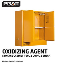 PRATT OXIDIZING AGENT CABINET 160LTR. 2 DOOR, 2 SHELF (5530AOA)