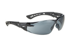 Bolle Safety Glasses RUSH+ KIT Set Black Temples assembled with Gasket & Strap with Case