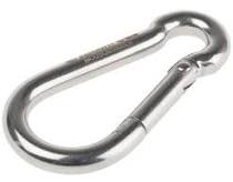 8mm PEAR-SHAPED AISI 316 STAINLESS STEEL CARABINERS BLL 750kg