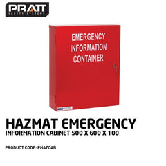 PRATT HAZMAT EMERGENCY INFORMATION CABINET 500 X 600 X 100 (PHAZCAB)