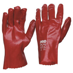 ProChoice Glove Red PVC Single Dip. Length 27cms (PVC27)