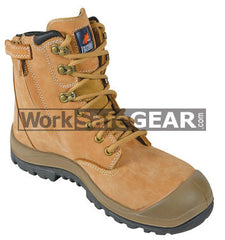 Mongrel ZipSider Safety Boot High Ankle Wheat Safety Work Boot Victor Footwear Shoe (561050)