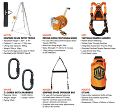 Confined Space Rescue Kit - 2.4m Tripod