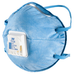 3M Cupped Particulate Respirator 9926, P2 with Nuisance Level* Acid Gas Relief, valved, 10/Box, 10 Boxes/Case
