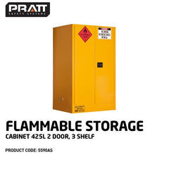 PRATT FLAMMABLE CABINET 425LTR 2 DOOR, 3 SHELF (5590AS)
