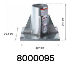 3M DBI-SALA Galvanised Floor Mount Base High Capacity (8000095)