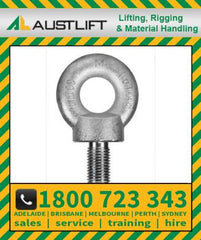2.5t x 24mm, Eye Bolt With Collar - BS4278, Metric Threads