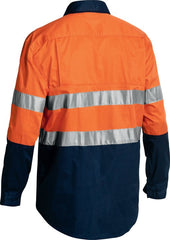 Bisley Taped Hi Vis Closed Front Cool Lightweight Shirt