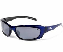 Eyres RAZOR Medium Impact X-Sighting Safety Glasses Flash Silver Lens Blue Frame 702-R4-FS