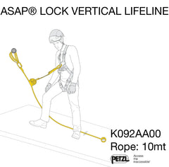 Petzl Asap Lock Vertical Lifeline Kit