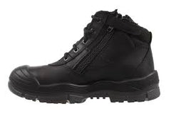SIZE 6.5Mongrel Boots Black ZipSider Low Leg Boot (scuff cap) 461020