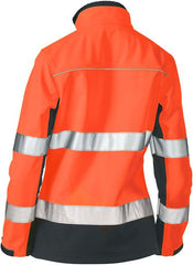 Bisley Women's Taped Two Tone Hi Vis Soft Shell Jacket