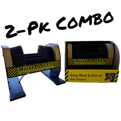 2-PACK of Heavy Duty Mounted Boot Brush - 3 Sided Mud and Dirt Scraper