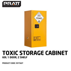 PRATT TOXIC CABINET 60LTR 1 DOOR, 2 SHELF (5517AST)