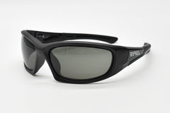EYRES BERCY Matt & Shiny Black Frame Polarised Grey Lens