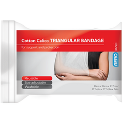 Aero Healthcare AEROBAND Cotton Calico Triangular Bandage 96 x 96 x 137cm Bag/10